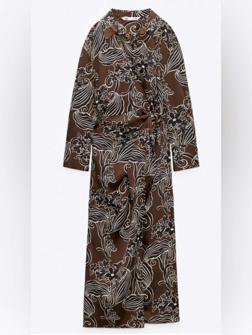 NWOT ZARA PRINTED SILK DRESS SIZE XS